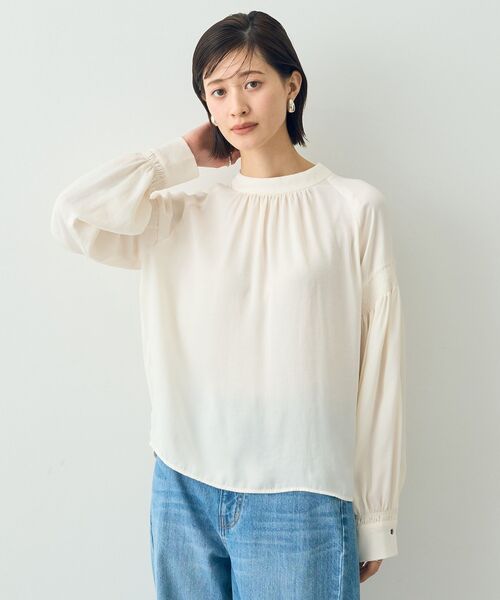 【セール】袖シャーリングブラウス（シャツ/ブラウス）｜YECCA VECCA（イェッカヴェッカ）