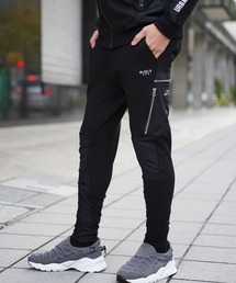 (RM)【LUXE/R GOLF】ストレッチ フリース ナイロン 切替 イージー スウェットパンツ
