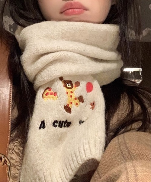 マフラーで仲良しクマ♡冬 くまぬいぐるみ なかよしマフラーくまさん くま|くまぬいぐるみ専門