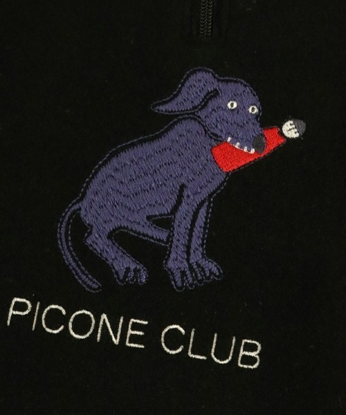 Picone CLUB(ピッコーネクラブ)の「フリース長袖ハーフジッププルオーバー(スウェット・レディース・ブラック/ライトブルー/ピンク/ホワイト・S/M/L)」の10枚目の写真