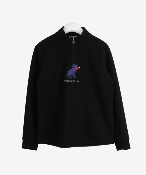 Picone CLUB(ピッコーネクラブ)の「フリース長袖ハーフジッププルオーバー(スウェット・レディース・ブラック/ライトブルー/ピンク/ホワイト・S/M/L)」の6枚目の写真