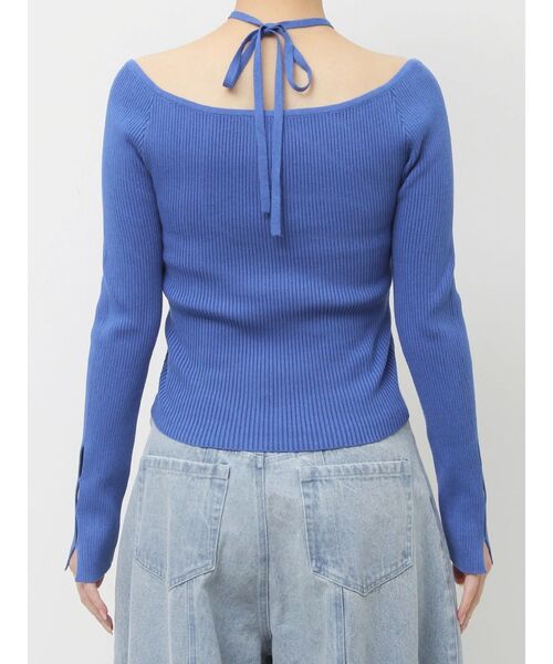 dazzlin（ダズリン）の「レイヤードオフショルバックリボンニット（ニット/セーター・レディース・ブラック/グレー/ブルー・FREE）」の17枚目の写真