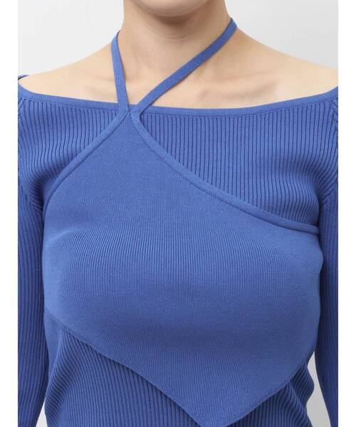 dazzlin（ダズリン）の「レイヤードオフショルバックリボンニット（ニット/セーター・レディース・ブラック/グレー/ブルー・FREE）」の18枚目の写真