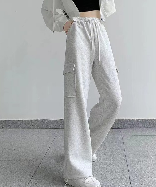 dream in the cradle（ドリームインザクレイドル）の「サイドポケット スウェットパンツ（スウェットパンツ・レディース・ブラック/ホワイト・FREE）」の8枚目の写真