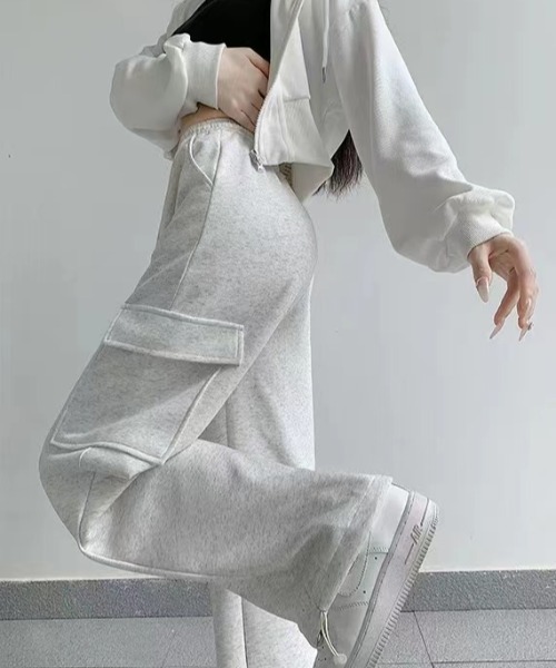 dream in the cradle（ドリームインザクレイドル）の「サイドポケット スウェットパンツ（スウェットパンツ・レディース・ブラック/ホワイト・FREE）」の10枚目の写真