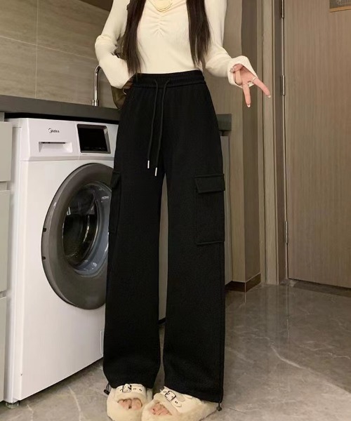 dream in the cradle（ドリームインザクレイドル）の「サイドポケット スウェットパンツ（スウェットパンツ・レディース・ブラック/ホワイト・FREE）」の7枚目の写真