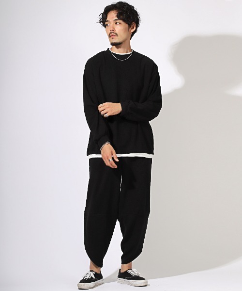 LUXSTYLE(ラグスタイル)の「フェイクレイヤードコーデュロイロンT(Tシャツ/カットソー・メンズ・ブルー/ブラック/チャコールグレー・XL/L/M)」の11枚目の写真