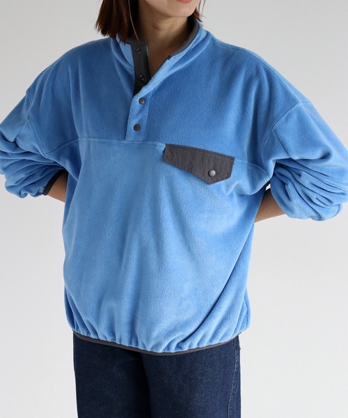 cepo（セポ）の「フリースハイネックプルオーバー（スウェット・レディース・オフホワイト/チャコール/ブルー・M）」の16枚目の写真