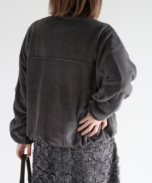 cepo（セポ）の「フリースハイネックプルオーバー（スウェット・レディース・オフホワイト/チャコール/ブルー・M）」の7枚目の写真