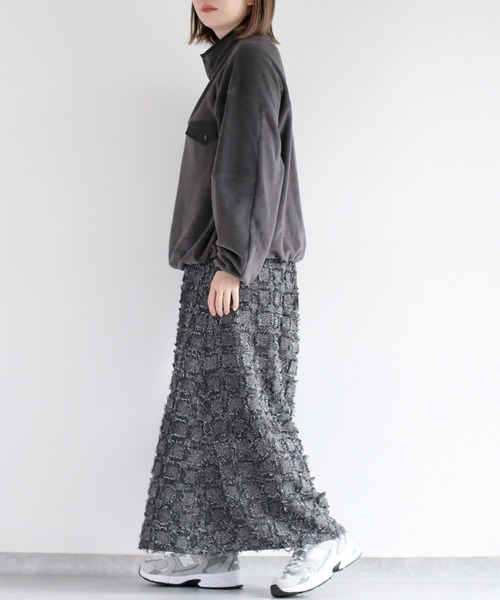 cepo（セポ）の「フリースハイネックプルオーバー（スウェット・レディース・オフホワイト/チャコール/ブルー・M）」の12枚目の写真