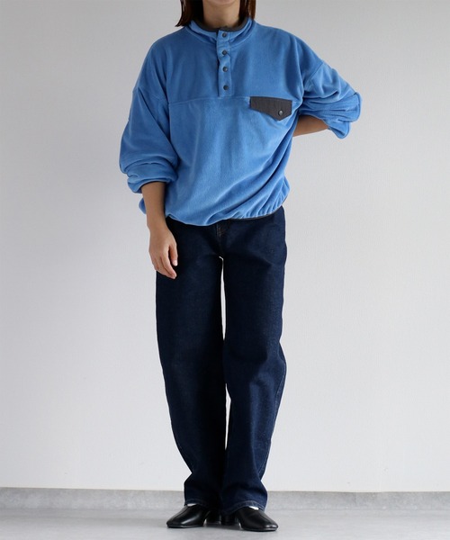 cepo（セポ）の「フリースハイネックプルオーバー（スウェット・レディース・オフホワイト/チャコール/ブルー・M）」の21枚目の写真