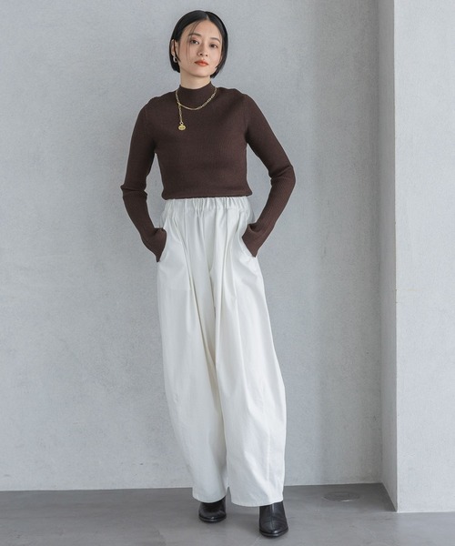 A part by(アパートバイ)の「HGラメハイネックニット(ニット/セーター・レディース・ブラウン/グレー/アイボリー・FREE)」の14枚目の写真