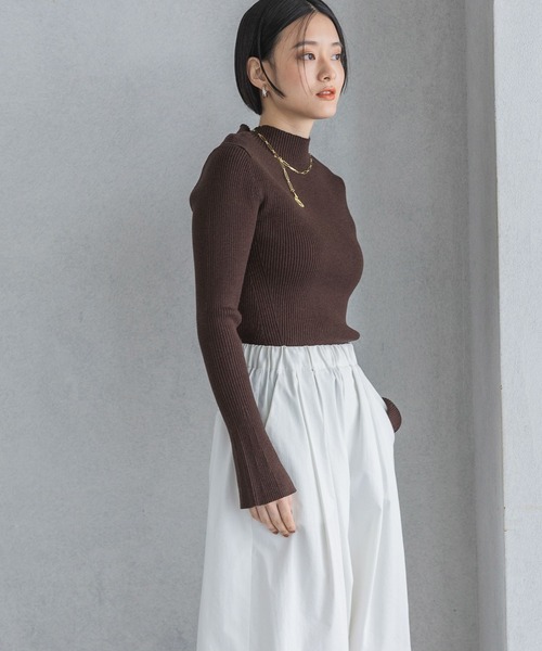 A part by(アパートバイ)の「HGラメハイネックニット(ニット/セーター・レディース・ブラウン/グレー/アイボリー・FREE)」の15枚目の写真