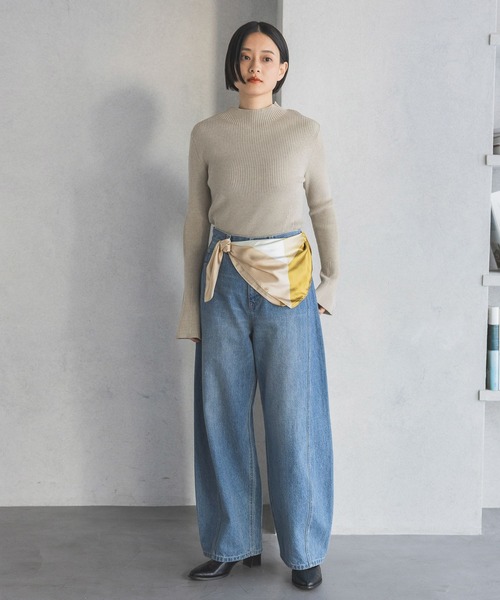 A part by(アパートバイ)の「HGラメハイネックニット(ニット/セーター・レディース・ブラウン/グレー/アイボリー・FREE)」の4枚目の写真