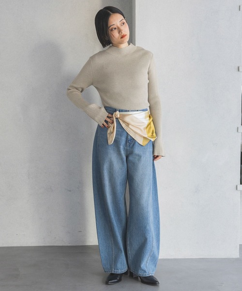 A part by(アパートバイ)の「HGラメハイネックニット(ニット/セーター・レディース・ブラウン/グレー/アイボリー・FREE)」の5枚目の写真