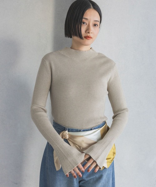 A part by(アパートバイ)の「HGラメハイネックニット(ニット/セーター・レディース・ブラウン/グレー/アイボリー・FREE)」の6枚目の写真