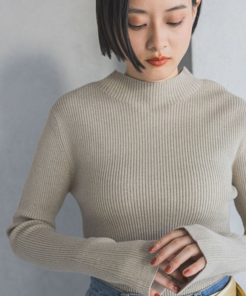 A part by(アパートバイ)の「HGラメハイネックニット(ニット/セーター・レディース・ブラウン/グレー/アイボリー・FREE)」の8枚目の写真