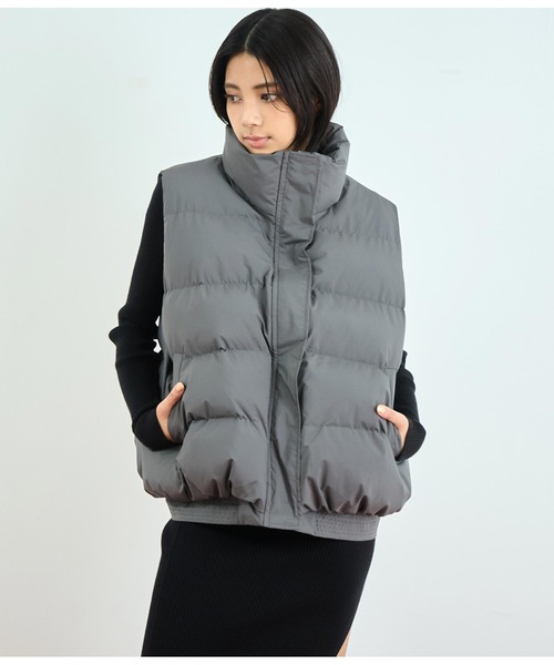 ANAP(アナップ)の「ダウンベスト(ダウンベスト・レディース・グレー/ブラック・FREE)」の2枚目の写真