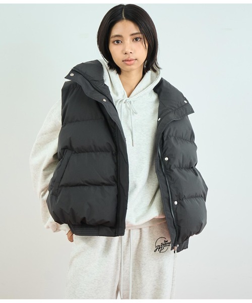 ANAP(アナップ)の「ダウンベスト(ダウンベスト・レディース・グレー/ブラック・FREE)」の1枚目の写真