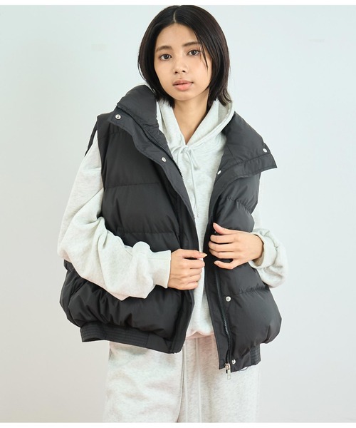 ANAP(アナップ)の「ダウンベスト(ダウンベスト・レディース・グレー/ブラック・FREE)」の3枚目の写真