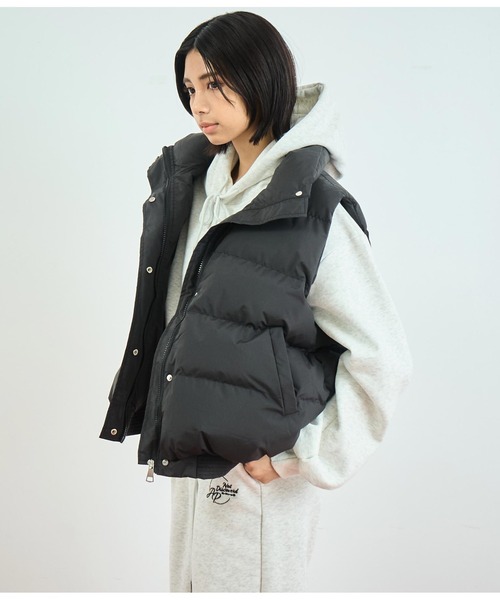ANAP(アナップ)の「ダウンベスト(ダウンベスト・レディース・グレー/ブラック・FREE)」の4枚目の写真