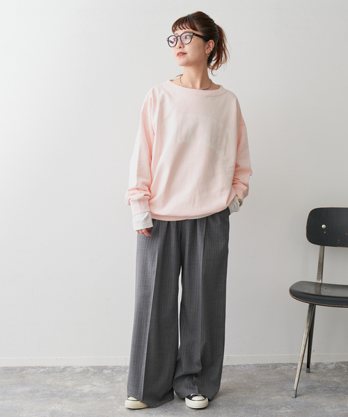 Spick & Span(スピックアンドスパン)の「《WEB限定 / 追加》ルーズロゴスウェット(スウェット・レディース・ライトグレー/ピンク系その他・FREE)」の3枚目の写真