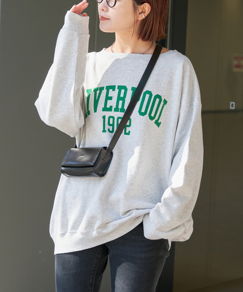Spick & Span(スピックアンドスパン)の「《WEB限定 / 追加》ルーズロゴスウェット(スウェット・レディース・ライトグレー/ピンク系その他・FREE)」の4枚目の写真