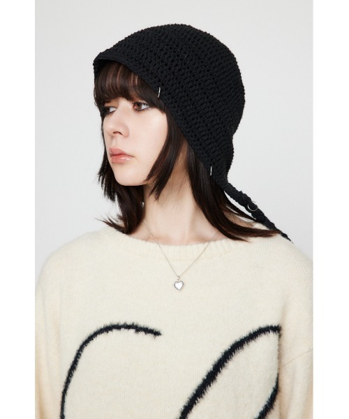 LAGUA GEM（ラグアジェム）の「SHAGGY LOGO OVER ニット（ニット/セーター・レディース・グレー/アイボリー/ブラック・FREE）」の20枚目の写真