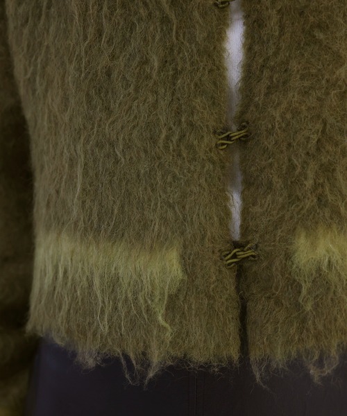 hellam(へラム)の「【さきっぺさんコラボ】2wayデザインホック配色ショートニット(ニット/セーター・レディース・グリーン/チャコール/カーキ/グレー・FREE)」の11枚目の写真