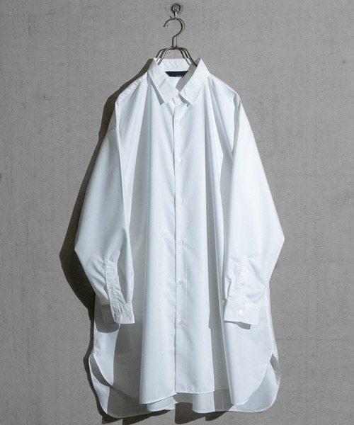 Naive magic(ナイーブマジック)の「【a】〔新色追加〕ポリエステルブロード 長袖 ロングシャツ /シャツジャケット(シャツ/ブラウス・メンズ・ブルー/ブラック系/ホワイト/ブルー系/ホワイト系/ブラック・LARGE/MEDIUM)」の1枚目の写真