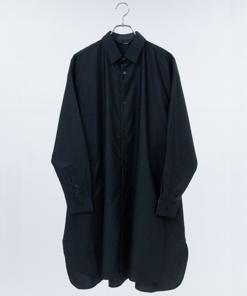 Naive magic(ナイーブマジック)の「【a】〔新色追加〕ポリエステルブロード 長袖 ロングシャツ /シャツジャケット(シャツ/ブラウス・メンズ・ブルー/ブラック系/ホワイト/ブルー系/ホワイト系/ブラック・LARGE/MEDIUM)」の3枚目の写真