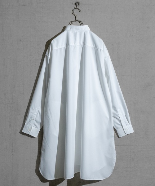 Naive magic(ナイーブマジック)の「【a】〔新色追加〕ポリエステルブロード 長袖 ロングシャツ /シャツジャケット(シャツ/ブラウス・メンズ・ブルー/ブラック系/ホワイト/ブルー系/ホワイト系/ブラック・LARGE/MEDIUM)」の7枚目の写真