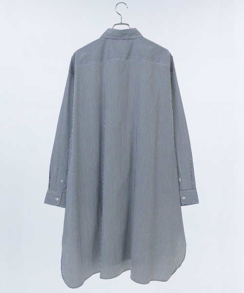 Naive magic(ナイーブマジック)の「【a】〔新色追加〕ポリエステルブロード 長袖 ロングシャツ /シャツジャケット(シャツ/ブラウス・メンズ・ブルー/ブラック系/ホワイト/ブルー系/ホワイト系/ブラック・LARGE/MEDIUM)」の21枚目の写真