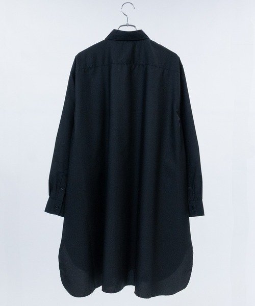 セール】【a】〔新色追加〕ポリエステルブロード 長袖 ロングシャツ