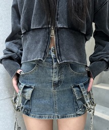 KsG（ケーエスジー）の「cargo long belt skirt（デニムスカート）」