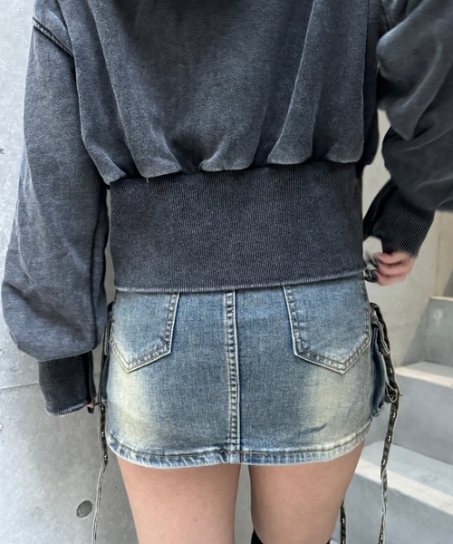 KsG(ケーエスジー)の「cargo long belt skirt(デニムスカート・レディース・ブラック/ブルー/ダークブルー・LARGE/SMALL/MEDIUM)」の11枚目の写真