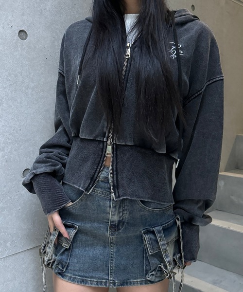 KsG(ケーエスジー)の「cargo long belt skirt(デニムスカート・レディース・ブラック/ブルー/ダークブルー・LARGE/SMALL/MEDIUM)」の12枚目の写真