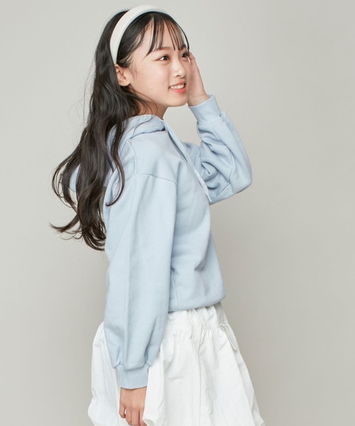 JENNI love（ジェニィラブ）の「【コットン100％】ロゴししゅうパーカー（パーカー・キッズ・サックスブルー/その他/ブラック・150cm/160cm/130cm/140cm）」の3枚目の写真