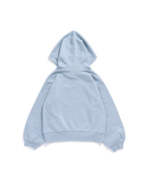 VIP★【 】モノロゴ コットンテリー パーカー★Blue セール】 オーガニックコットン 裏パイル オーバルエンブレム