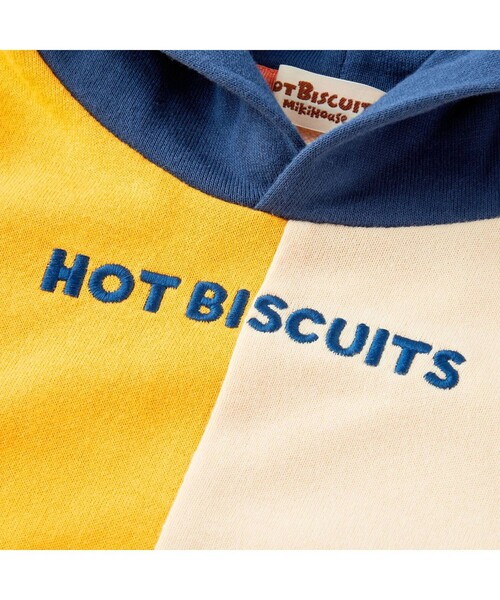 HOT BISCUITS(ホットビスケッツ)の「マルチカラー配色切り替え ロゴパーカー(パーカー・キッズ・オレンジ・110cm/100cm/90cm/120cm/80cm)」の3枚目の写真