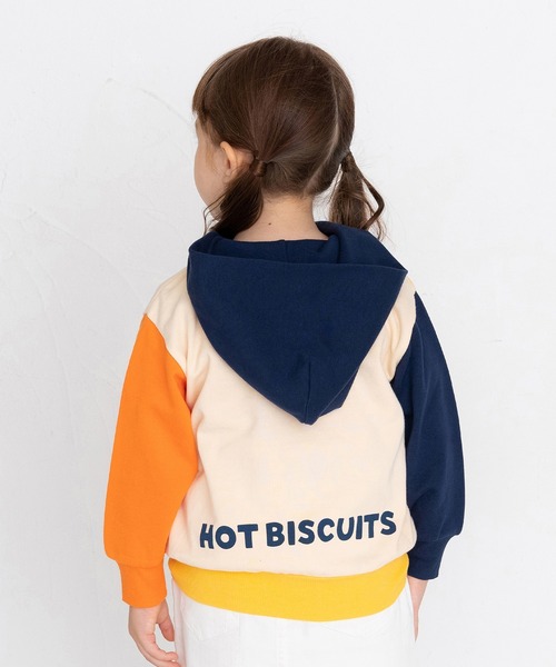 HOT BISCUITS(ホットビスケッツ)の「マルチカラー配色切り替え ロゴパーカー(パーカー・キッズ・オレンジ・110cm/100cm/90cm/120cm/80cm)」の6枚目の写真
