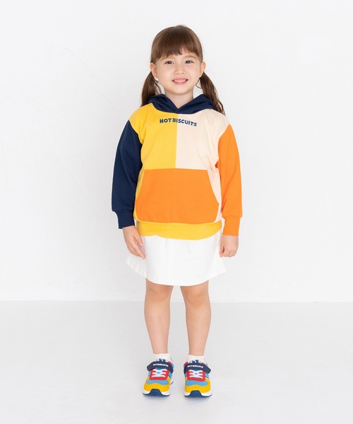 HOT BISCUITS(ホットビスケッツ)の「マルチカラー配色切り替え ロゴパーカー(パーカー・キッズ・オレンジ・110cm/100cm/90cm/120cm/80cm)」の12枚目の写真