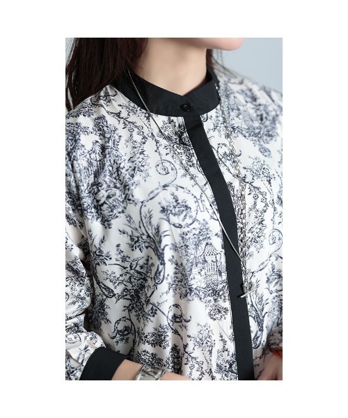 Sawa a la mode（サワアラモード）の「トワルドジュイ風シャツワンピース（ワンピース・レディース・オフホワイト・FREE）」の14枚目の写真