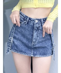 GYDA ジェイダ デニムスカート ショートパンツ bijouデニムスカートライクショートパンツ（デニムスカート
