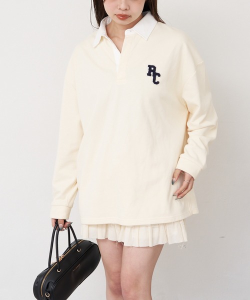 RAY CASSIN（レイカズン）の「【2025SS】ラグビーシャツ　/　ポロシャツ（Tシャツ/カットソー・レディース・アイボリー/ホワイト系その他2/レッド/ネイビー・FREE）」の14枚目の写真