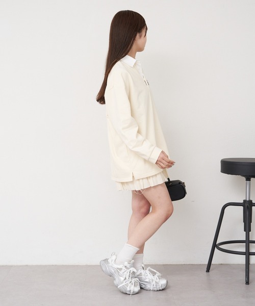 RAY CASSIN（レイカズン）の「【2025SS】ラグビーシャツ　/　ポロシャツ（Tシャツ/カットソー・レディース・アイボリー/ホワイト系その他2/レッド/ネイビー・FREE）」の10枚目の写真