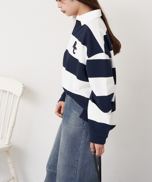 RAY CASSIN（レイカズン）の「【2025SS】ラグビーシャツ　/　ポロシャツ（Tシャツ/カットソー・レディース・アイボリー/ホワイト系その他2/レッド/ネイビー・FREE）」の7枚目の写真