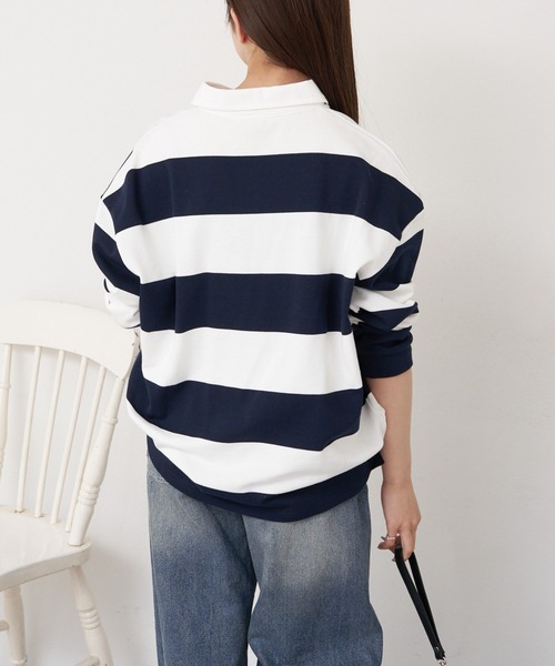 RAY CASSIN（レイカズン）の「【2025SS】ラグビーシャツ　/　ポロシャツ（Tシャツ/カットソー・レディース・アイボリー/ホワイト系その他2/レッド/ネイビー・FREE）」の8枚目の写真