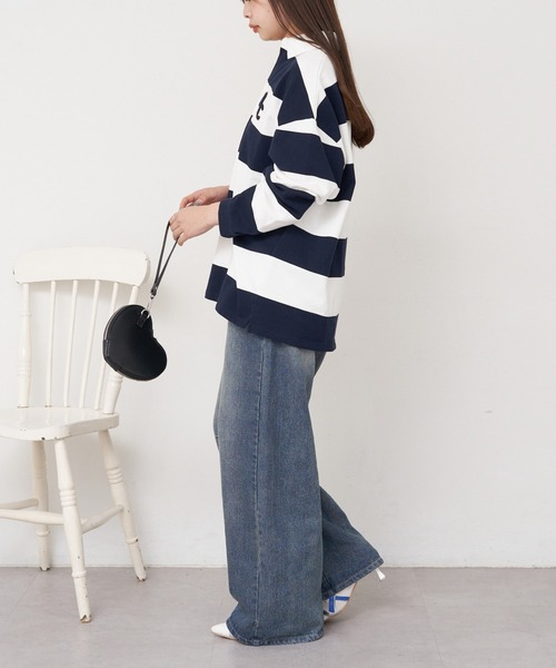 RAY CASSIN（レイカズン）の「【2025SS】ラグビーシャツ　/　ポロシャツ（Tシャツ/カットソー・レディース・アイボリー/ホワイト系その他2/レッド/ネイビー・FREE）」の5枚目の写真