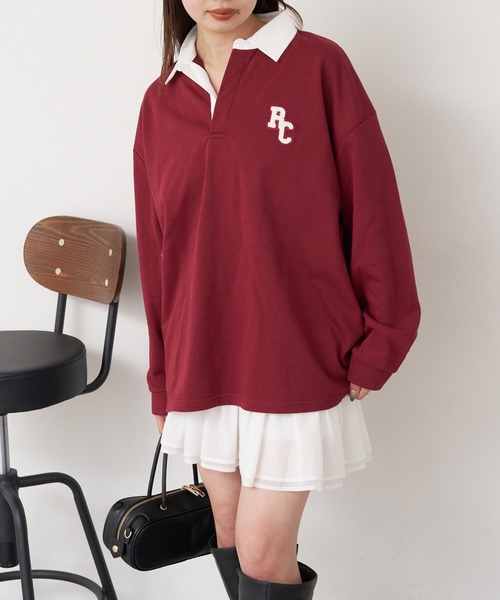 RAY CASSIN（レイカズン）の「【2025SS】ラグビーシャツ　/　ポロシャツ（Tシャツ/カットソー・レディース・アイボリー/ホワイト系その他2/レッド/ネイビー・FREE）」の17枚目の写真